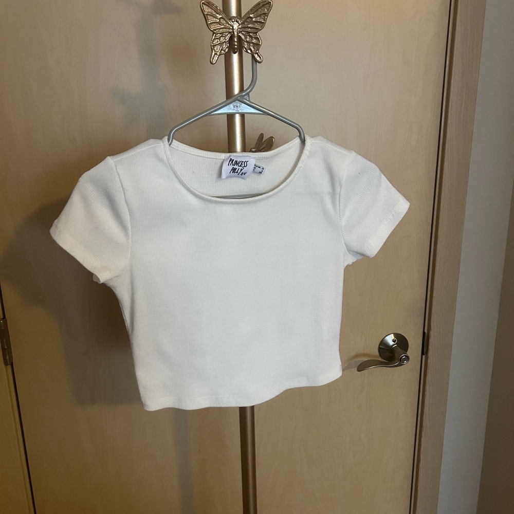 Princess Polly White Crop Top